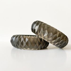 Black Translucent Vintage Inspired Single Bangle